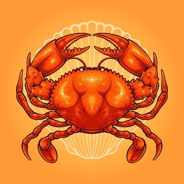 螃蟹插画