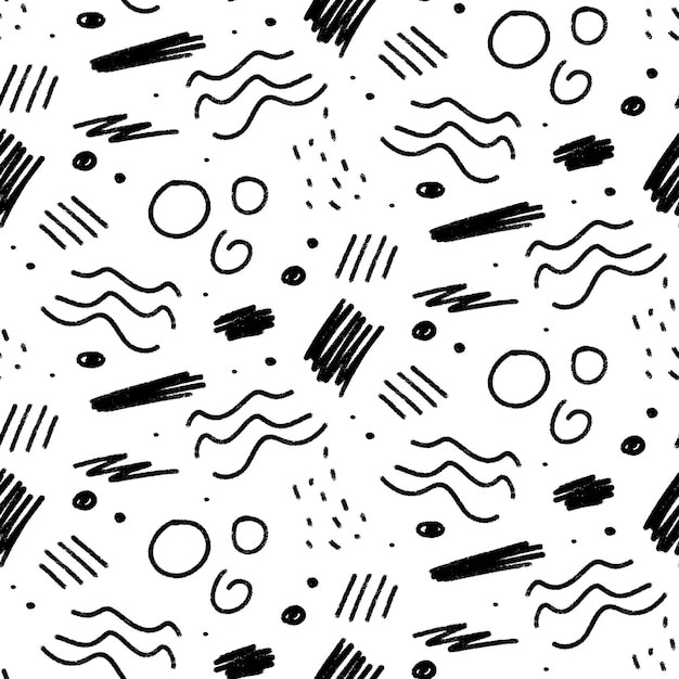 抽象线条无缝平铺花纹