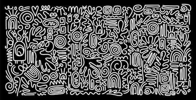 抽象涂鸦线条花纹背景