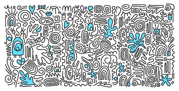 抽象涂鸦线条花纹背景