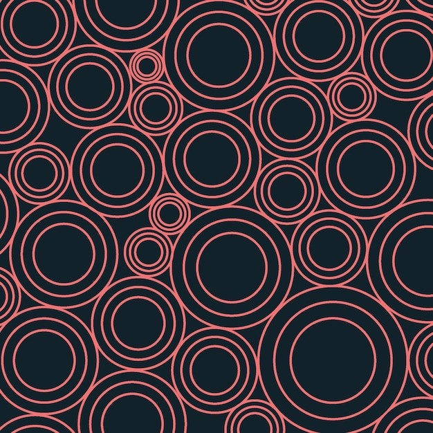 圆圈无缝平铺花纹背景