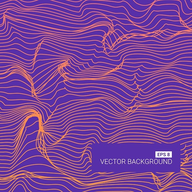 科技感抽象线条等高线花纹背景