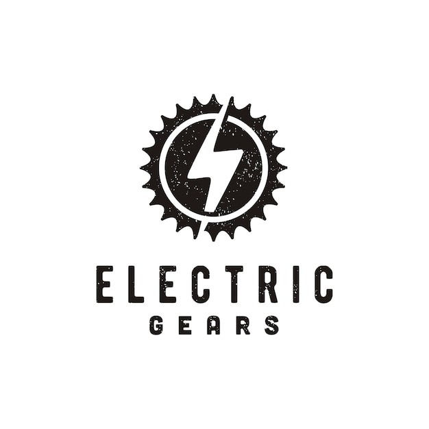 闪电齿轮汽车维修标志logo