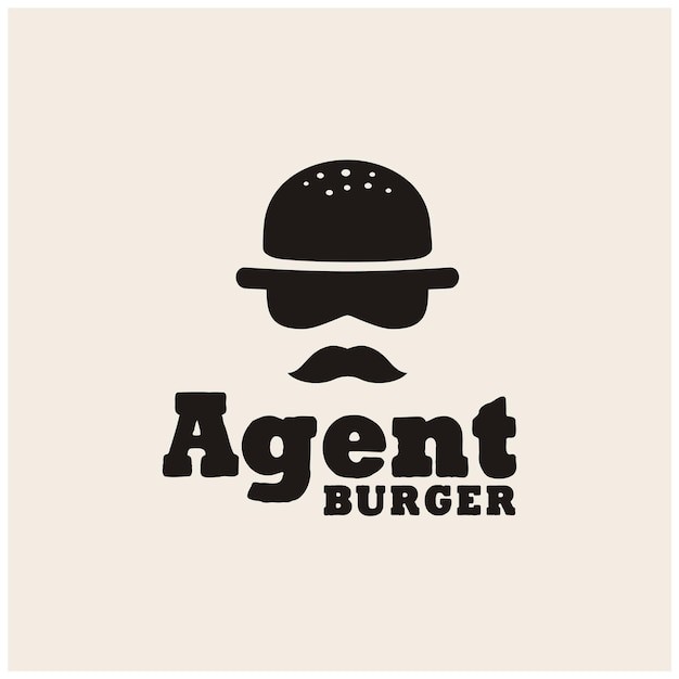 汉堡绅士人像标志logo