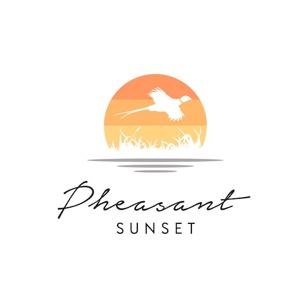 飞鸟落日自然栖息地湿地标志logo