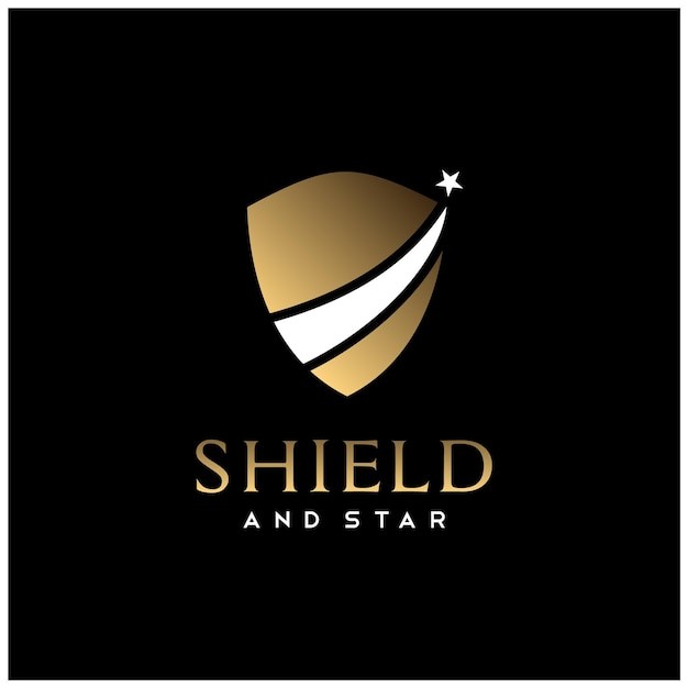 盾牌星星标志logo