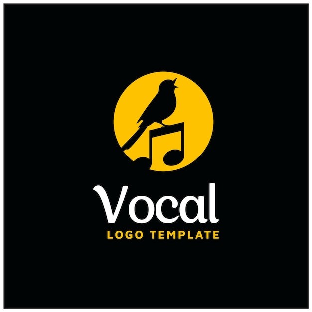 金丝雀音符音乐标志logo