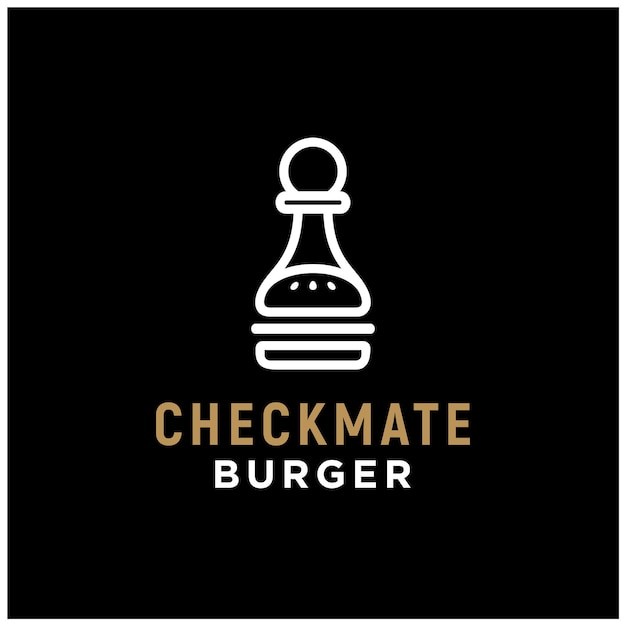 棋子汉堡标志logo