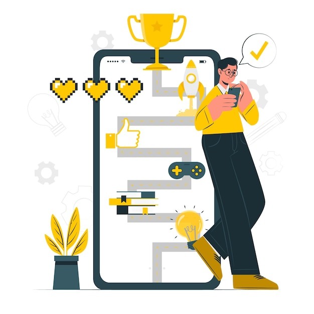 游戏化概念插画