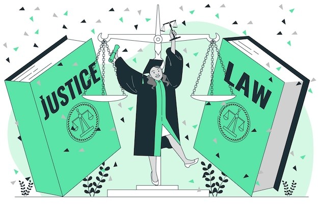 法律系毕业生插画
