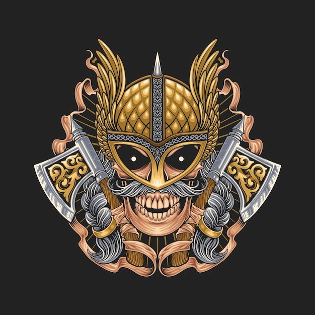 维京人标志插画