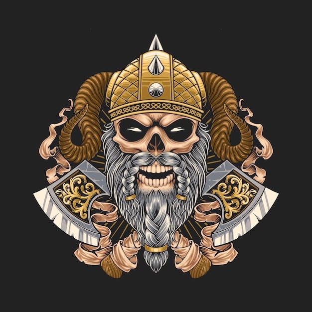 维京人标志插画