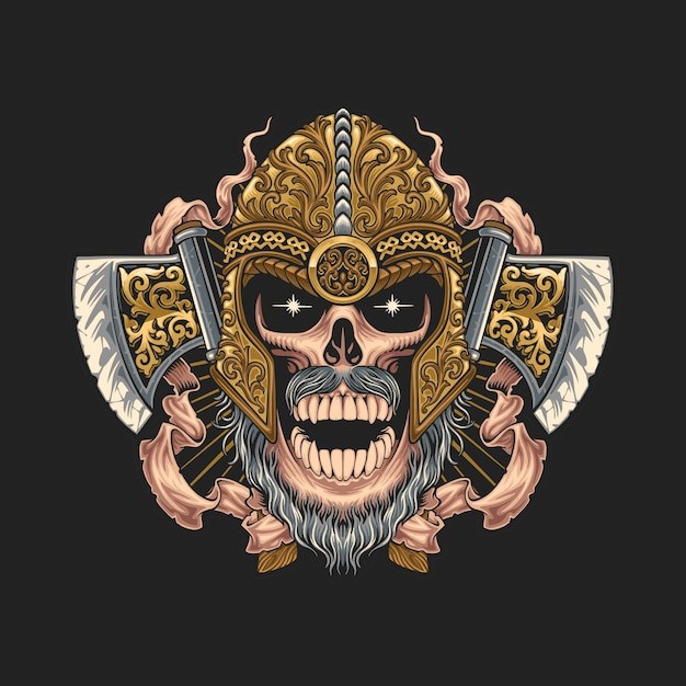 维京人标志插画