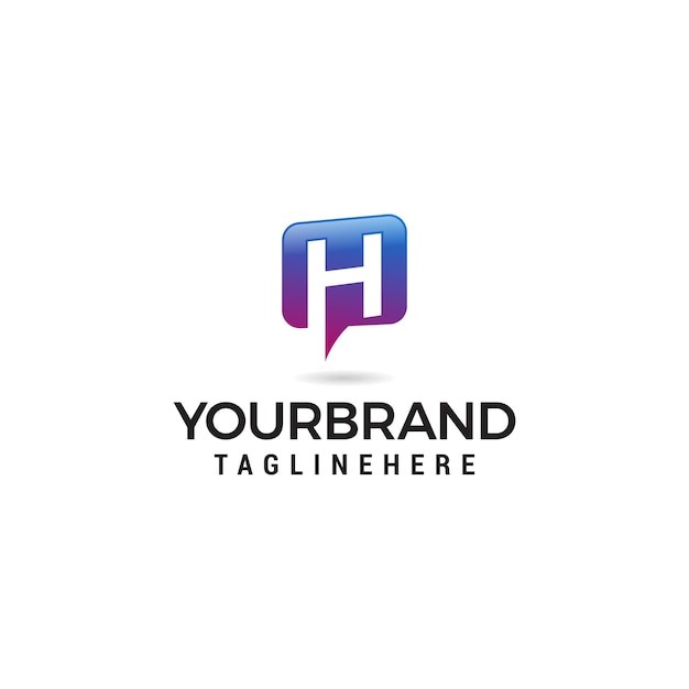 字母h聊天软件标志logo