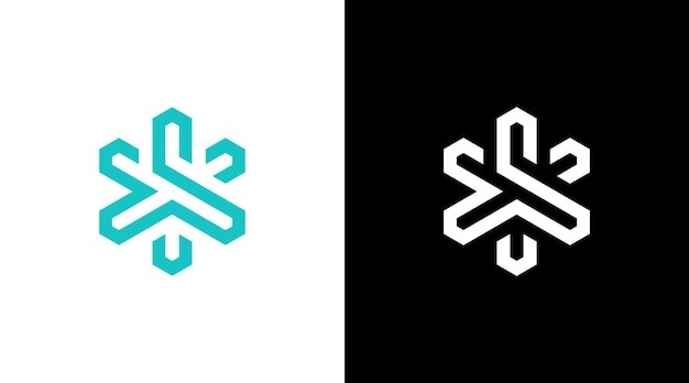 雪花抽象图形标志logo