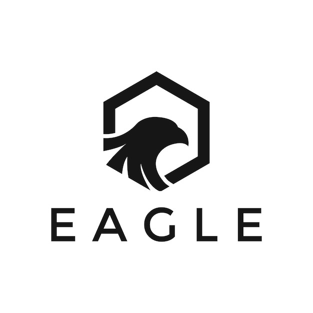 六边形老鹰标志logo