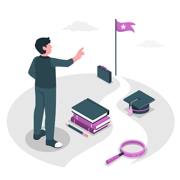 职业道路概念插画