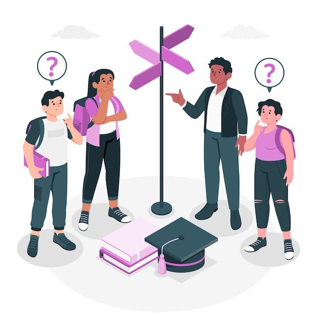 职业定位概念插画