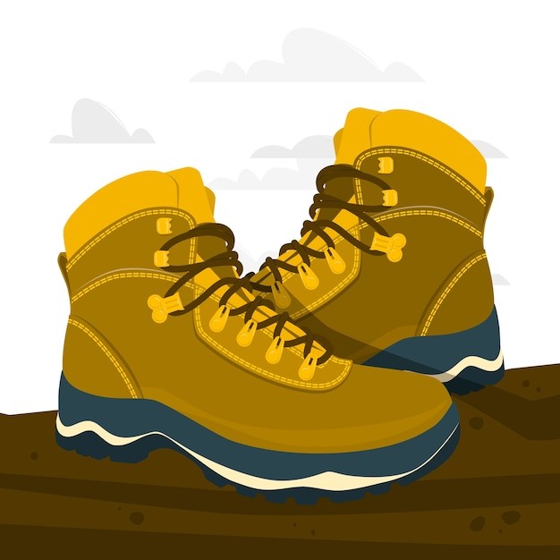 远足靴插画
