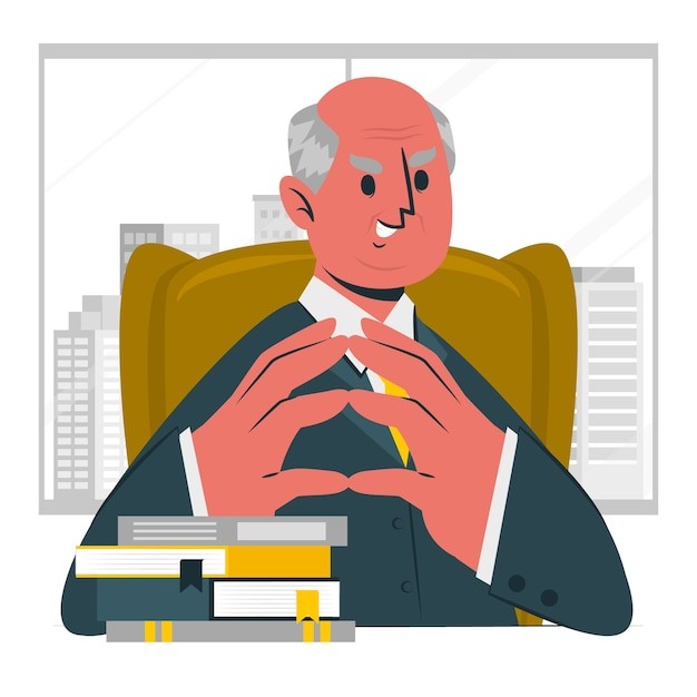 企业老板插画