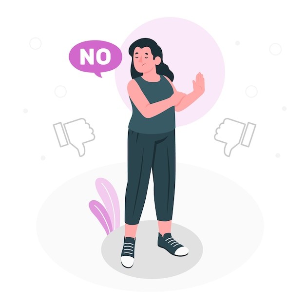 女人说不拒绝插画