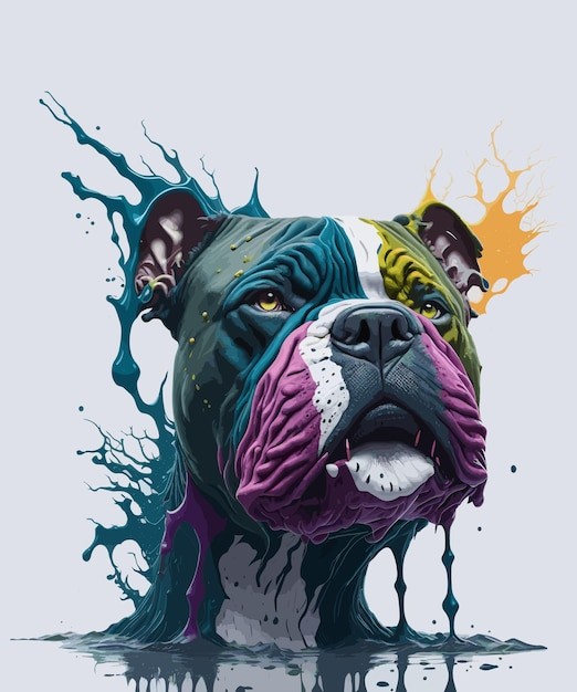 狗艺术涂鸦插画