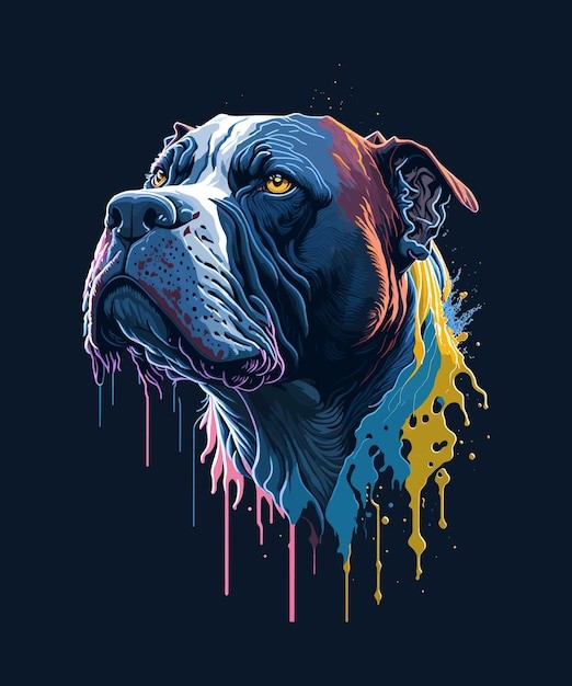 狗艺术涂鸦插画