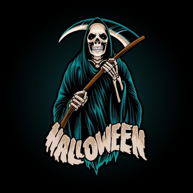 死神战队吉祥物插画logo标志