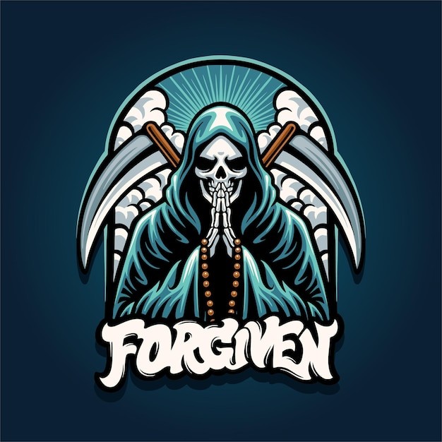 死神战队吉祥物插画logo标志