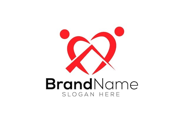 爱情爱心人物标志logo