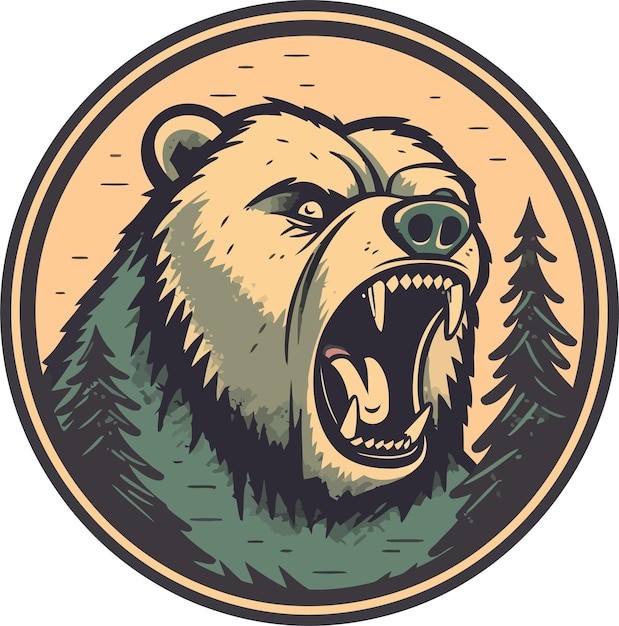 凶猛的熊标志logo