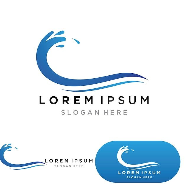 水波水花浪花标志logo