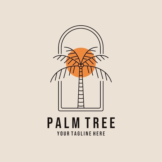 棕榈树城堡窗户标志logo