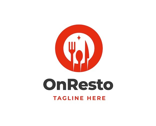 餐厅刀叉标志logo