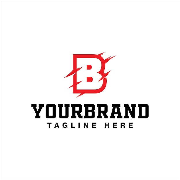 字母b速度感标志logo