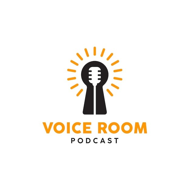 广播话筒录音室标志logo