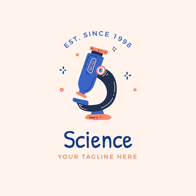 科学研究显微镜标志logo