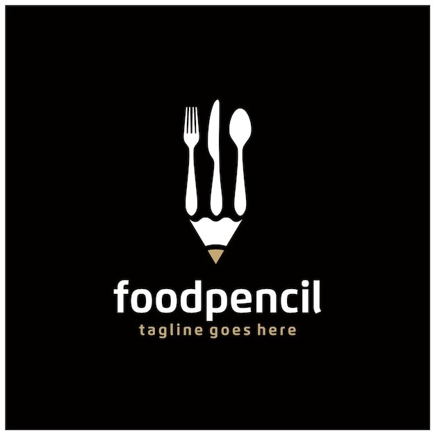 铅笔餐具刀叉标志logo