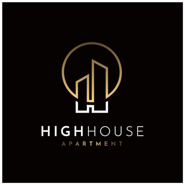 字母h建筑大楼标志logo