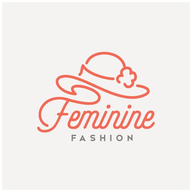 女性时尚帽子服装店标志logo