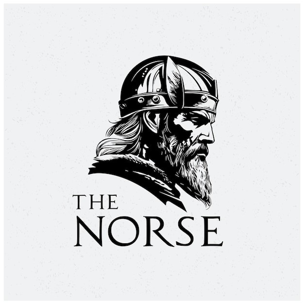 维京人海盗战士标志logo