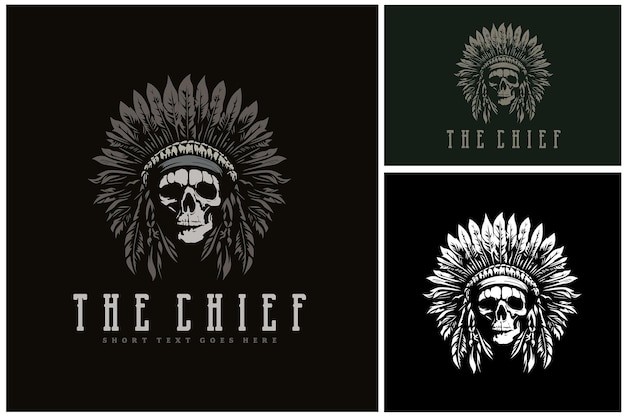 印第安人骷髅头标志logo