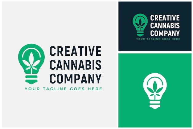 灯泡树叶标志logo