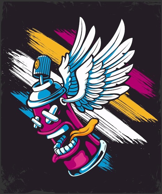 喷漆罐涂鸦元素