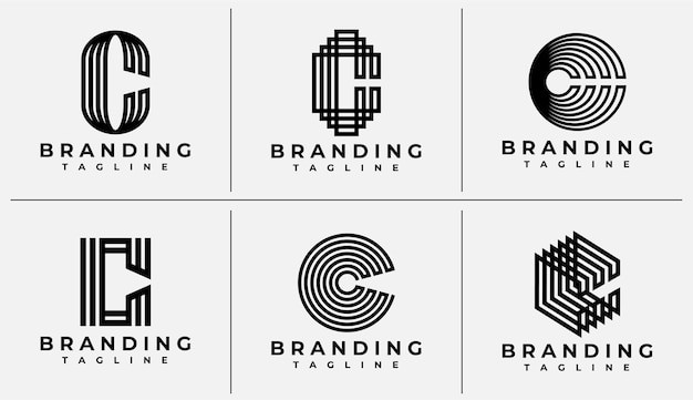 线条字母c标志logo