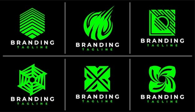 抽象数字科技标志logo