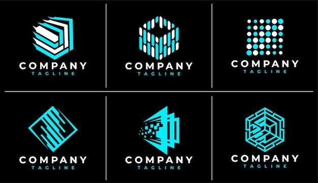 现代抽象科技标志logo