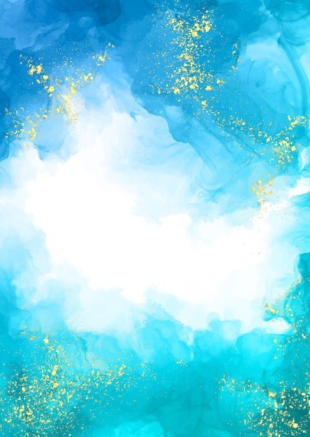 蓝色墨水溶解晕染背景