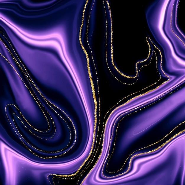 紫色金色液体背景