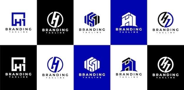 字母h简约标志logo